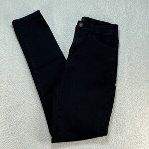 Kancan Jeans Womens Sz 5 Black Catherine Boyfriend Super High Rise 25x28 NWOT